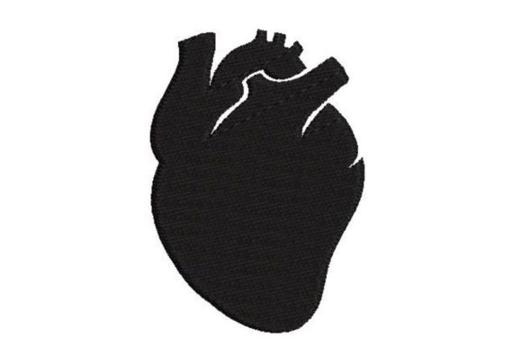 Black Heart Embroidery Design