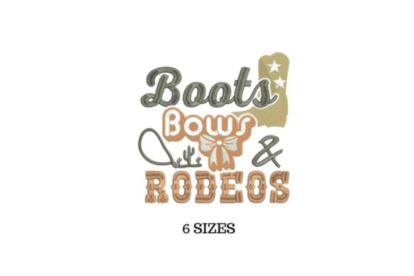 Boot Bows Embroidery Design