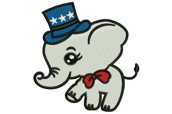Boy Elephant Embroidery Design