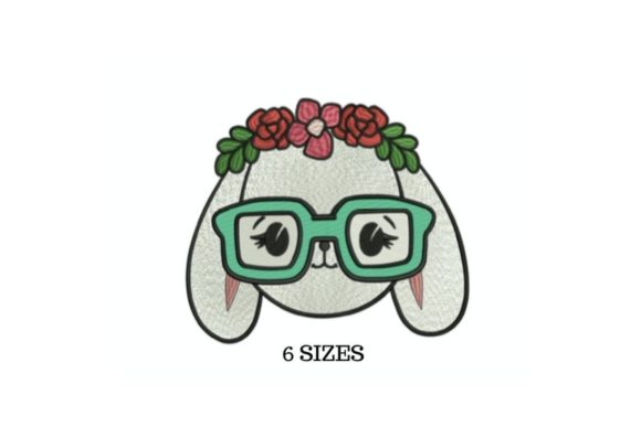 Bunny Glasses Embroidery Design