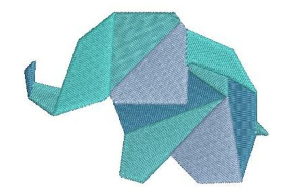 Origami Elephant for Seasonal Embroidery
